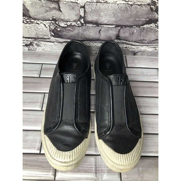 Frye Black Leather Slip On Comfort Casual Sneakers Shoes Women Sz 7M US/38EU - Picture 5 of 16